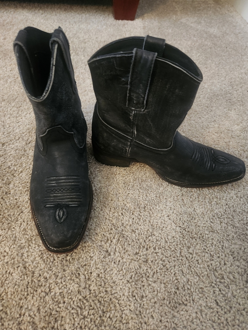 Roper Womens Black Western Cowboy Boots - Classic Stitch Detail